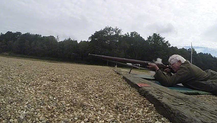 Enfield Volunteer Rifle: Cap going off.